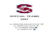 South Carolina State Special Teams