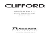 Clifford Responder LE Model 3.3X - Security and Remote Start - Owner’s Guide