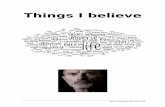 Things I believe
