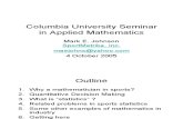Columbia University Seminar in Applied Mathematics