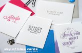 Sky of Blue Cards 2015 Spring Catalogue