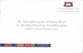 Strategic Plan for Canterbury College 2007 and Beyond