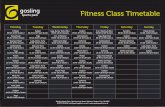 Fitness class timetable May 2015 p