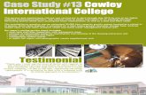 Cowley International College Case Study - RainCatcher