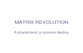 Matrix Revolution, a shared land, a common destiny