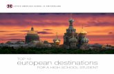 Top 10 European Destinations for a High School Student