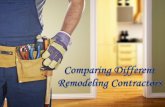 Comparing different remodeling contractors