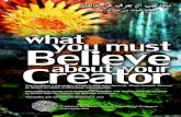 What You Must Believe about Your Creator