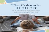 The Colorado READ Act - An Evaluation of Implementation and Outcomes after Year One
