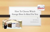 How to choose which garage door is ideal