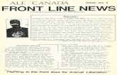 A.L.F Canada Front Line News,  Issue No. 1