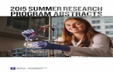 2015 Summer Research Program Abstracts