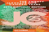 The Jazz Cafe Brochure - Special Birthday Edition - October 2015
