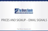Binary Option Email Signals - Prices and Sign up