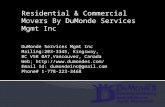 Residential & Commercial Movers Vancouver | DuMonde Services Mgmt Inc