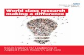 NIHR CLAHRCs: World class research making a difference
