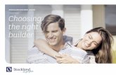Stockland - Choosing the right builder