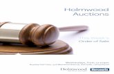 Holmwood Auction Order of Sale - 11 November 2015