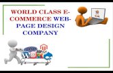 E commerce webpage design
