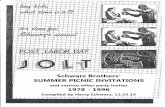 Schwarz Brothers' SUMMER PICNIC INVITATIONS, 1978 - 1996