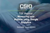 TSX - Measure your Website using Google Analytics