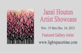 Janel houton artist showcase event postcard