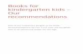 Books for kindergarten kids – Our recommendations