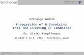 [EN] Keynote Exchange Summit: Integration of E-Invoicing Into The Existing IT Landscape | Dr. Ulrich