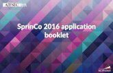 Sprinco application booklet
