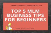 Top 5 mlm business tips for beginners