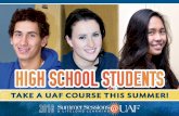 High School Students Take a UAF course this summer