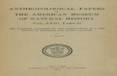 Anthropological papers of the american museum of natural history