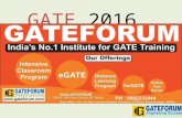 About gate entrance exam 2016