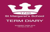 St Margaret's School - Summer 2016 Term Diary