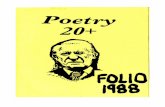 Poetry 20 plus folio 1988 Teesside Poets