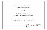 Lakeland College Administrative Group Terms/Conditions of Employment