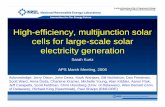 High-efficiency, multijunction solar cells for large-scale solar ...