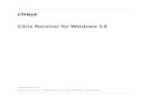Citrix Receiver for Windows 3.0