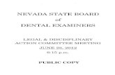 NEVADA STATE BOARD DENTAL EXAMINERS