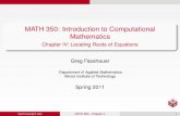 MATH 350: Introduction to Computational Mathematics - Chapter IV ...