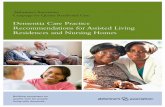 Dementia Care Practice Recommendations for Assisted Living and ...