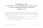 S.Y.B.Sc. Computer Science A.Y. 2014-15