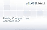 Making Changes to an Approved HCIA DUA (Slides).
