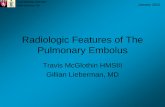 Radiologic Features of The Pulmonary Embolus