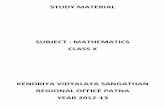 STUDY MATERIAL SUBJECT : MATHEMATICS CLASS X ...