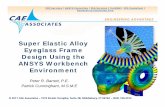 Super Elastic Alloy Eyeglass Frame Design Using the ANSYS ...