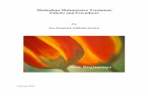 Methadone Maintenance Treatment Policies and Procedures