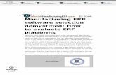 Manufacturing ERP software selection demystified: How to evaluate ...