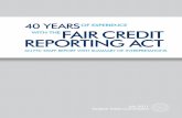 40 YEARS OF EXPERIENCE WITH THE FAIR CREDIT REPORTING ...