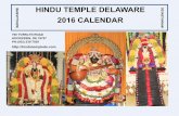 HINDU TEMPLE DELAWARE 2016 CALENDAR